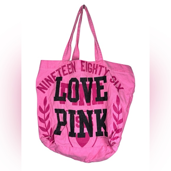 PINK Victoria's Secret Handbags - VS PINK Varsity Y2K Style Book Tote  Bag Gym Carryall Carry On
